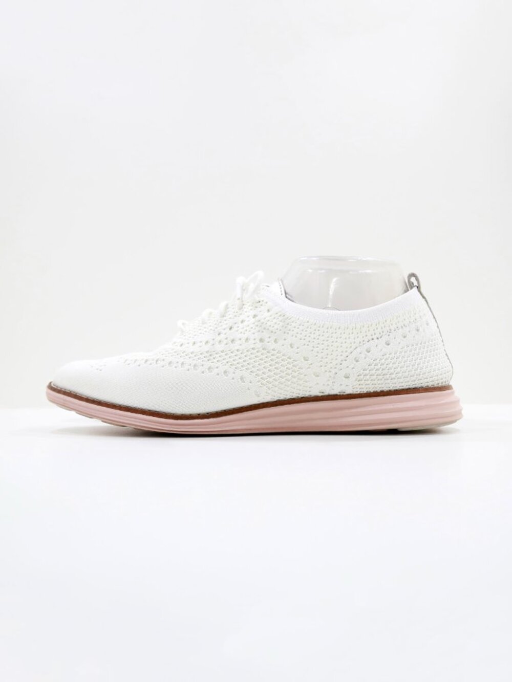 Cole Haan Original Grand Stitchlite White Knit Wingtip Oxfords - Women's 9.5 B